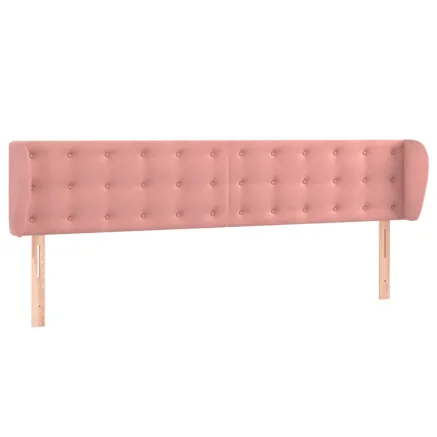 Tête de lit avec oreilles Rose 163x23x78/88 cm Velours 2