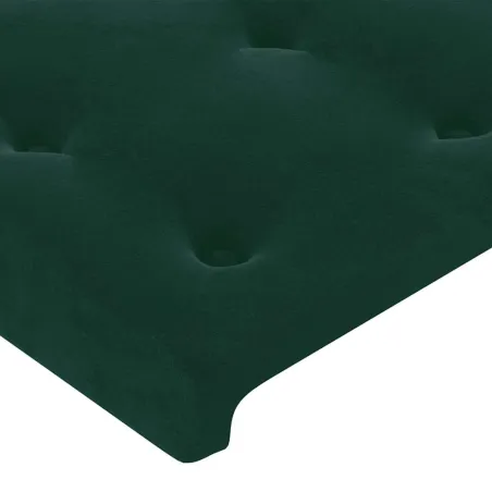 Tête de lit avec oreilles Vert foncé 183x23x78/88 cm Velours