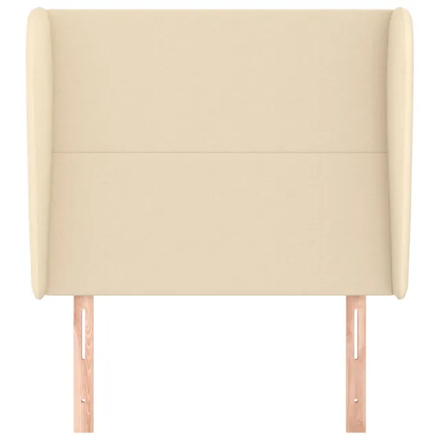 Tête de lit avec oreilles Crème 83x23x118/128 cm Tissu