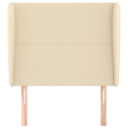 Tête de lit avec oreilles Crème 83x23x118/128 cm Tissu