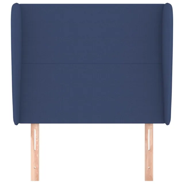 Tête de lit avec oreilles Bleu 83x23x118/128 cm Tissu
