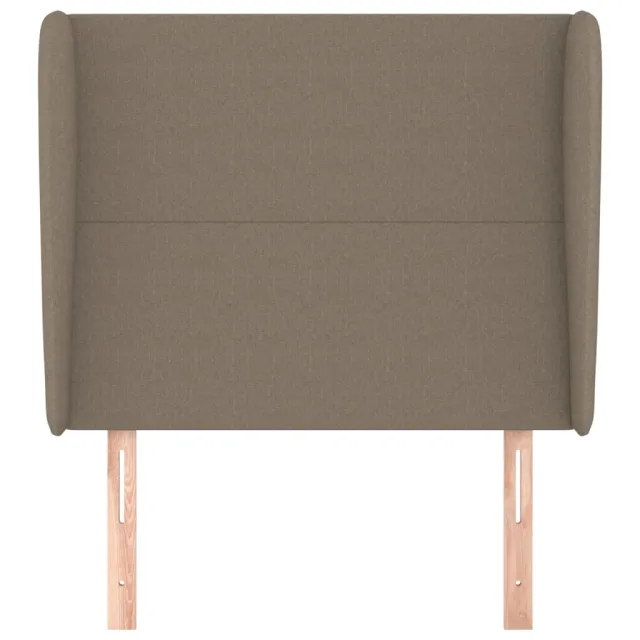 Tête de lit avec oreilles Taupe 93x23x118/128 cm Tissu