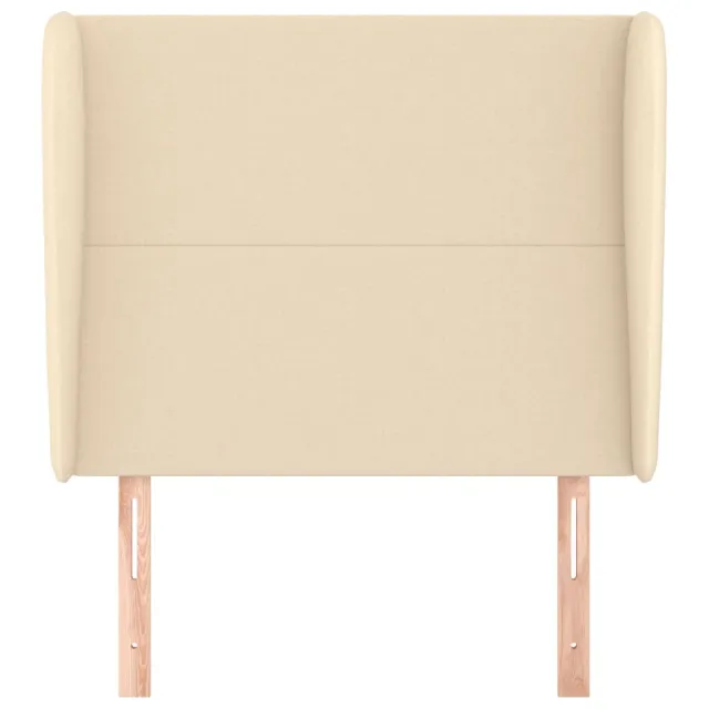 Tête de lit avec oreilles Crème 93x23x118/128 cm Tissu