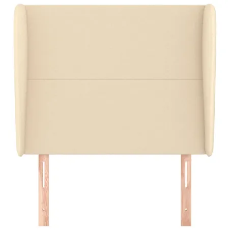 Tête de lit avec oreilles Crème 93x23x118/128 cm Tissu