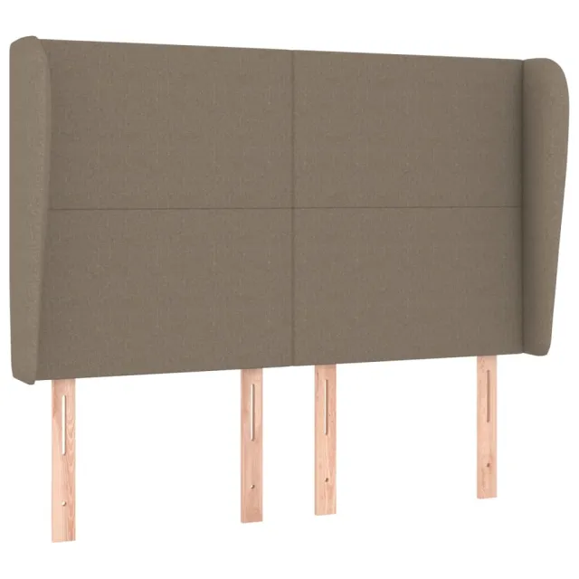 Tête de lit avec oreilles Taupe 147x23x118/128 cm Tissu