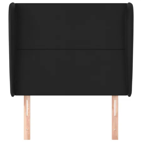 Tête de lit avec oreilles Noir 83x23x118/128 cm Similicuir