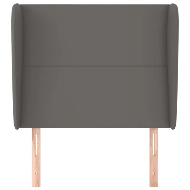 Tête de lit avec oreilles Gris 93x23x118/128 cm Similicuir