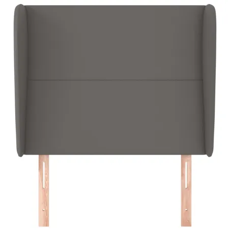 Tête de lit avec oreilles Gris 93x23x118/128 cm Similicuir