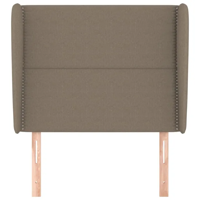 Tête de lit avec oreilles Taupe 93x23x118/128 cm Tissu