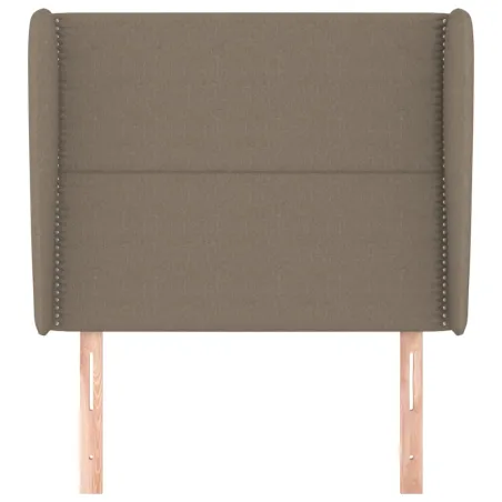Tête de lit avec oreilles Taupe 93x23x118/128 cm Tissu