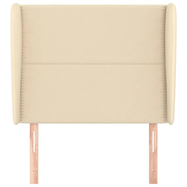 Tête de lit avec oreilles Crème 93x23x118/128 cm Tissu