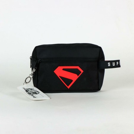 Kinder-Kulturbeutel Superman Schwarz 100 % Polyurethan Moderne 22 x 16