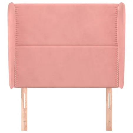 Tête de lit avec oreilles Rose 83x23x118/128 cm Velours