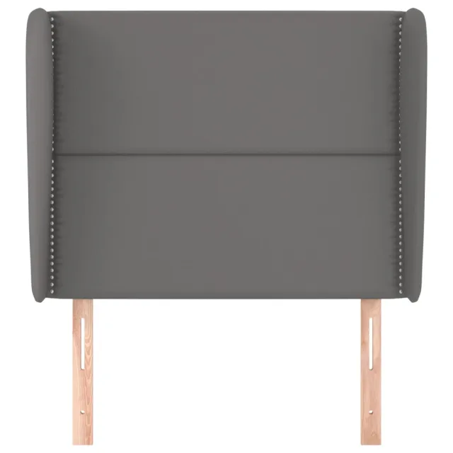 Tête de lit avec oreilles Gris 93x23x118/128 cm Similicuir