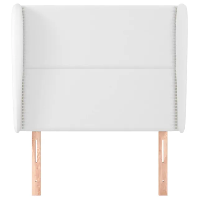 Tête de lit avec oreilles Blanc 103x23x118/128 cm Similicuir