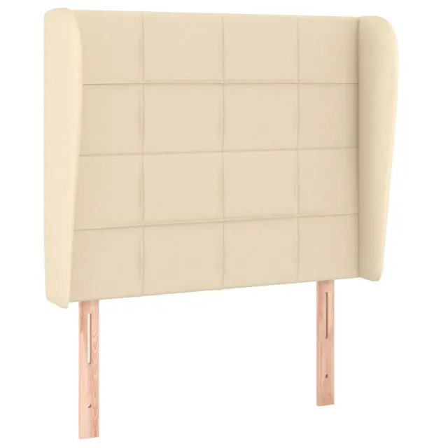 Tête de lit avec oreilles Crème 83x23x118/128 cm Tissu