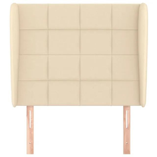 Tête de lit avec oreilles Crème 83x23x118/128 cm Tissu