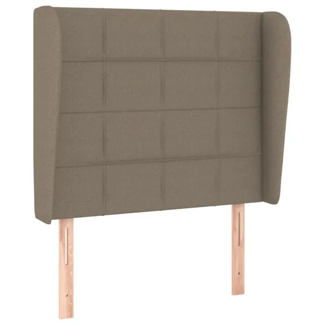 Tête de lit avec oreilles Taupe 103x23x118/128 cm Tissu