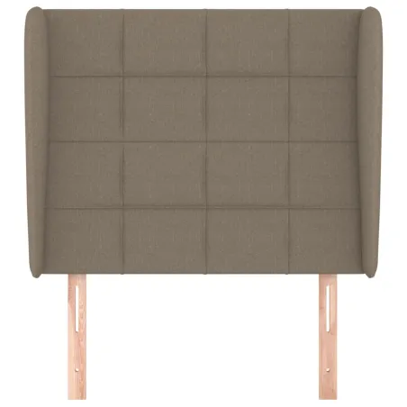 Tête de lit avec oreilles Taupe 103x23x118/128 cm Tissu