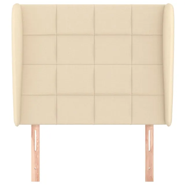 Tête de lit avec oreilles Crème 103x23x118/128 cm Tissu