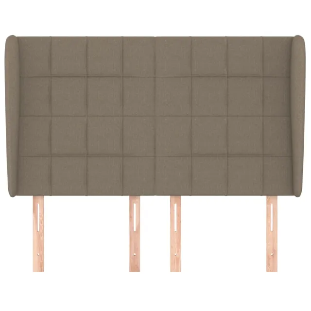 Tête de lit avec oreilles Taupe 147x23x118/128 cm Tissu