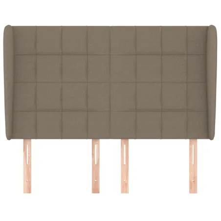 Tête de lit avec oreilles Taupe 147x23x118/128 cm Tissu