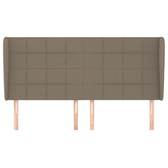 Tête de lit avec oreilles Taupe 163x23x118/128 cm Tissu