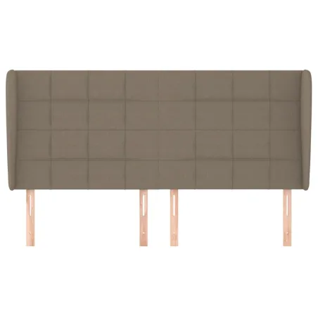 Tête de lit avec oreilles Taupe 163x23x118/128 cm Tissu