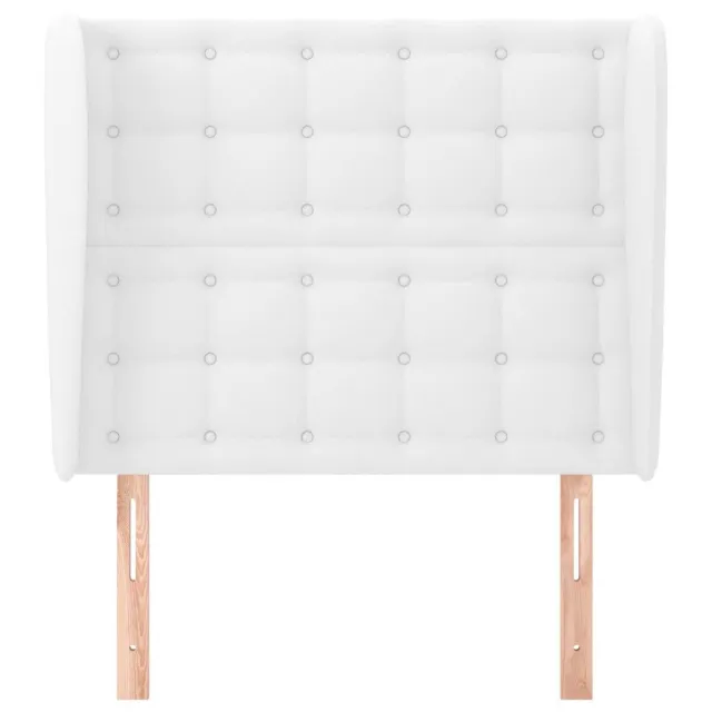 Tête de lit avec oreilles Blanc 83x23x118/128 cm Similicuir