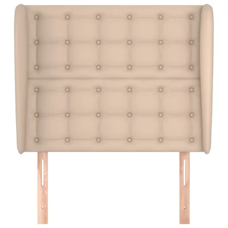 Tête de lit avec oreilles Cappuccino 93x23x118/128cm Similicuir