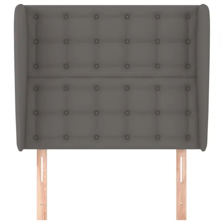 Tête de lit avec oreilles Gris 103x23x118/128 cm Similicuir