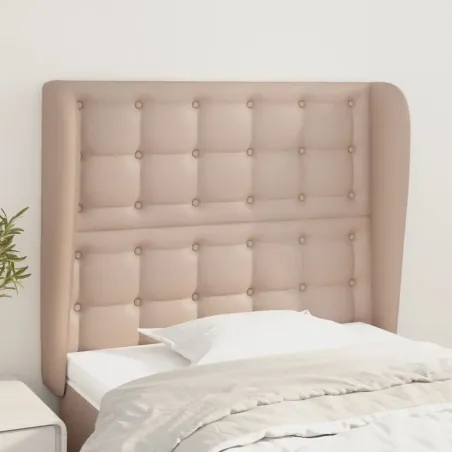 Tête de lit avec oreilles Cappuccino 103x23x118/128 cm