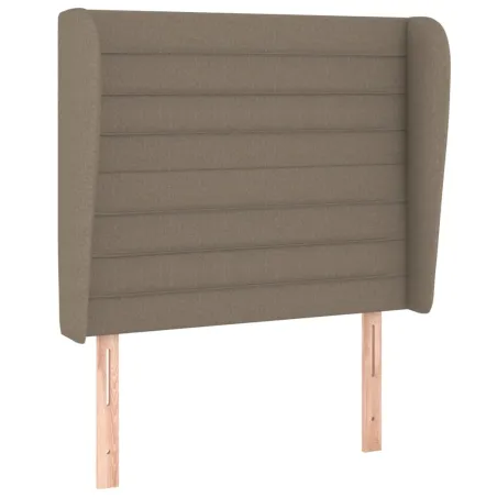 Tête de lit avec oreilles Taupe 93x23x118/128 cm Tissu