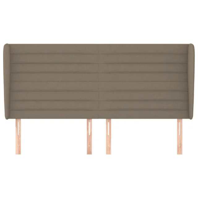 Tête de lit avec oreilles Taupe 183x23x118/128 cm Tissu