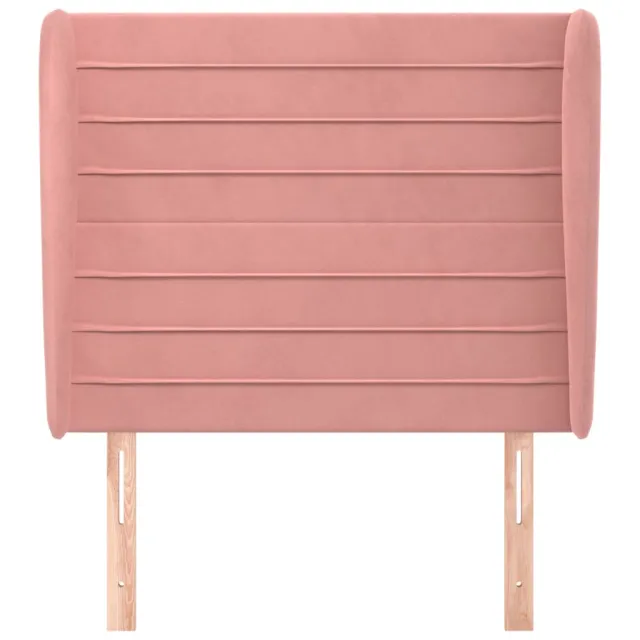 Tête de lit avec oreilles Rose 103x23x118/128 cm Velours