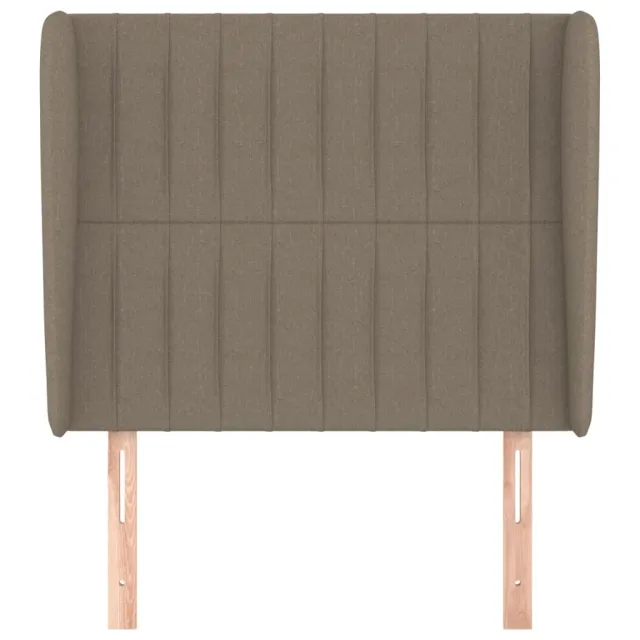 Tête de lit avec oreilles Taupe 103x23x118/128 cm Tissu