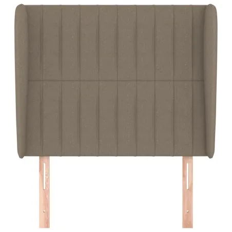 Tête de lit avec oreilles Taupe 103x23x118/128 cm Tissu