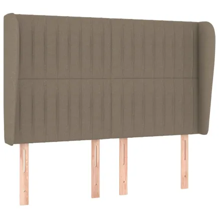 Tête de lit avec oreilles Taupe 147x23x118/128 cm Tissu 2