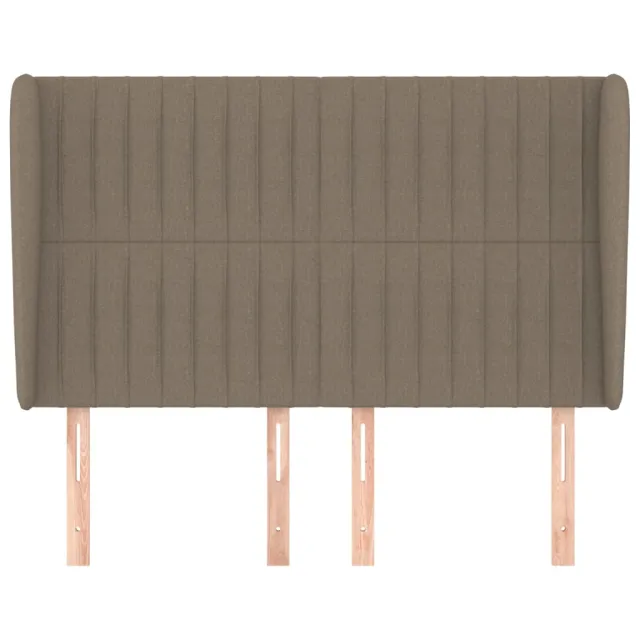 Tête de lit avec oreilles Taupe 147x23x118/128 cm Tissu