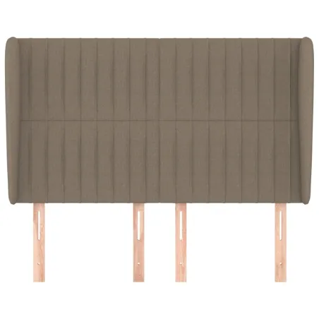 Tête de lit avec oreilles Taupe 147x23x118/128 cm Tissu