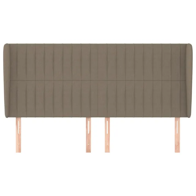 Tête de lit avec oreilles Taupe 183x23x118/128 cm Tissu