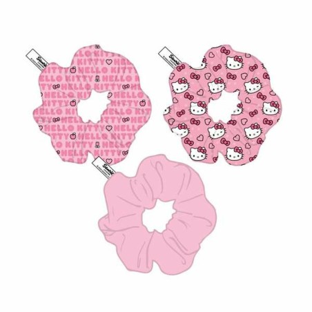 Gomas de Pelo Hello Kitty Fucsia 3 Piezas