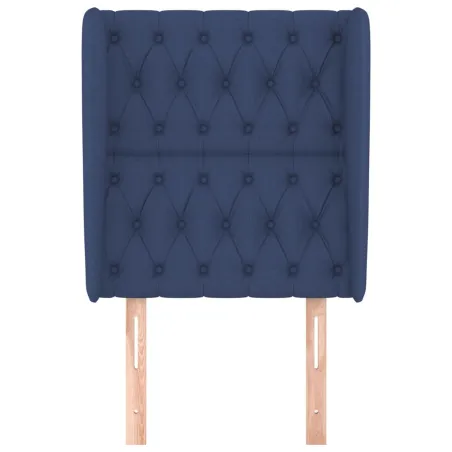 Tête de lit avec oreilles Bleu 83x23x118/128 cm Tissu