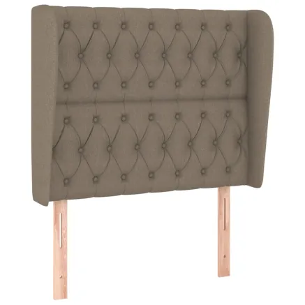 Tête de lit avec oreilles Taupe 93x23x118/128 cm Tissu 2