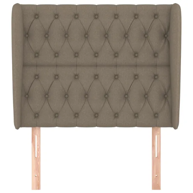 Tête de lit avec oreilles Taupe 93x23x118/128 cm Tissu