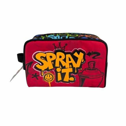 Necessaire da Viaggio Toybags Grafitti Rosso 15 x 25 x 11 cm