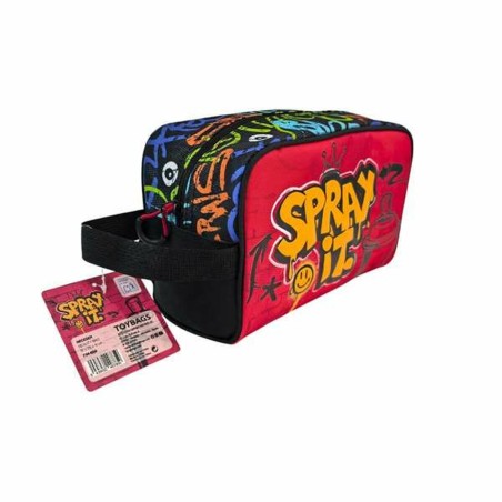 Necessaire da Viaggio Toybags Grafitti Rosso 15 x 25 x 11 cm