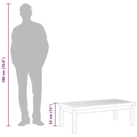 Table basse 100x50x33 cm bois d'acacia massif