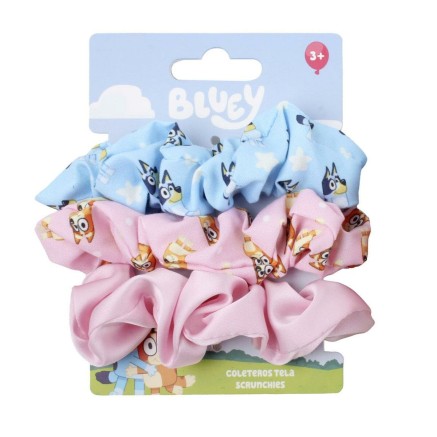 Elastici per Capelli Bluey Azzurro 3 Pezzi
