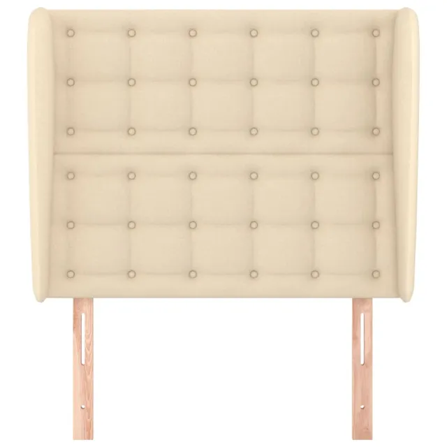 Tête de lit avec oreilles Crème 83x23x118/128 cm Tissu